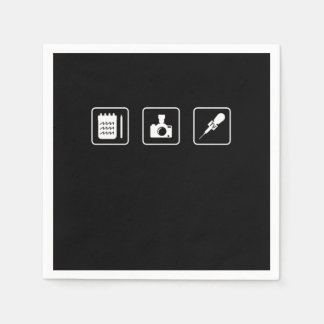 Serviette En Papier Journalistes Journalistes Journalistes Journaliste