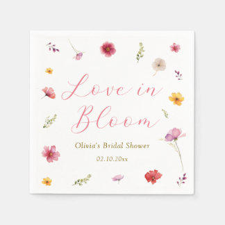 Serviette En Papier Journée de mariage Love in Bloom