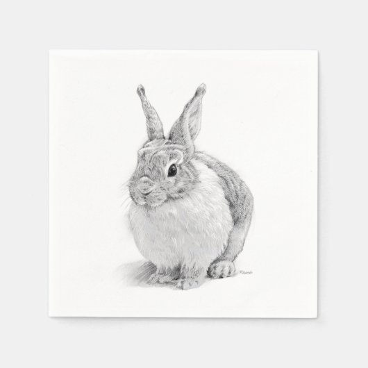 Serviette En Papier Journée du lapin (Devant)