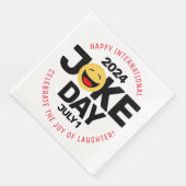 Serviette En Papier Journée internationale des plaisanteries face à ri (Coin)
