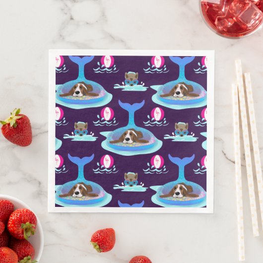 Serviette En Papier Jours De Chiens D'Été (En situation)