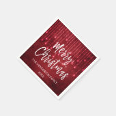 Serviette En Papier Jours de Noël rouge et blanc (Coin)