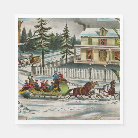 Serviette En Papier Jours d'hiver (Devant)