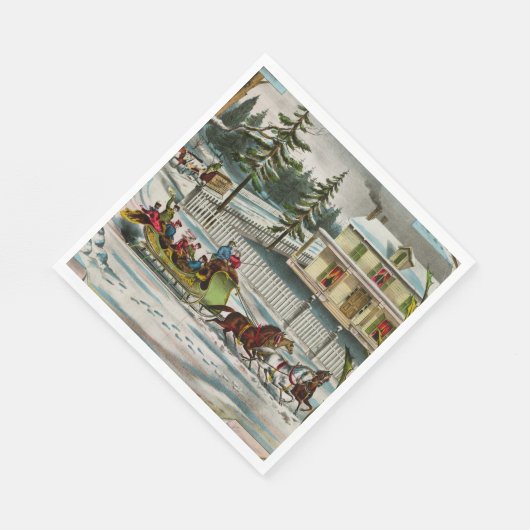 Serviette En Papier Jours d'hiver (Coin)