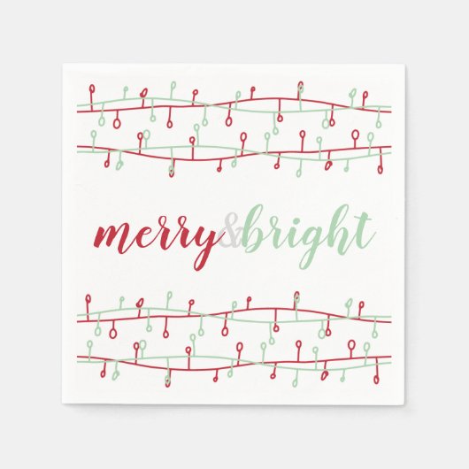 Serviette En Papier Jours fériés de Noël rouge et vert (Devant)