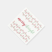 Serviette En Papier Jours fériés de Noël rouge et vert (Coin)