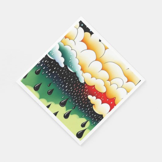 Serviette En Papier Jours pluvieux (Coin)
