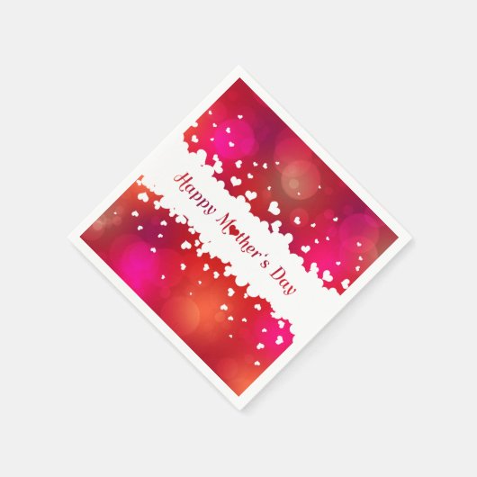 Serviette En Papier Jovely Happy Mother's Day Hearts (Coin)