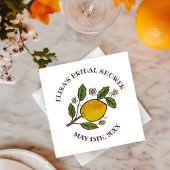 Serviette En Papier Jovely Lemons FÊTE DES MARIÉES Rustique PERSONNALI