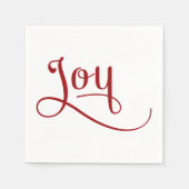 Serviette En Papier Joy Script Red (Devant)