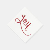 Serviette En Papier Joy Script Red (Coin)