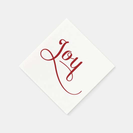 Serviette En Papier Joy Script Red (Coin)