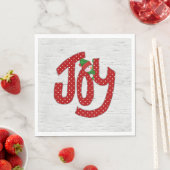 Serviette En Papier Joy Snowman sur White Birch (En situation)