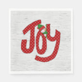 Serviette En Papier Joy Snowman sur White Birch (Devant)