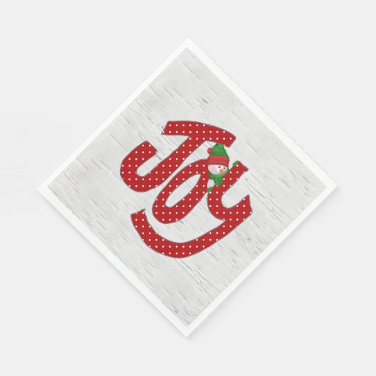 Serviette En Papier Joy Snowman sur White Birch (Coin)