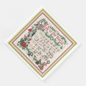 Serviette En Papier Joy to the World Song Sheet (Coin)