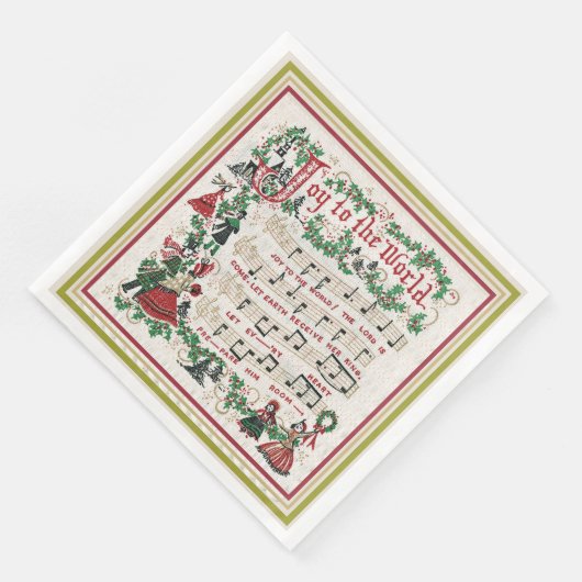 Serviette En Papier Joy to the World Song Sheet (Coin)