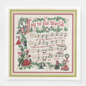 Serviette En Papier Joy to the World Song Sheet (Devant)