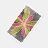 Serviette En Papier Joy, Vert rose Anthracite Imaginaire Fleur Fractal (Coin)