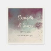 Serviette En Papier Joyau d'aquarelle moderne tons Boho Mariage (Devant)
