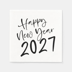 Serviette En Papier Joyeuse Année 2026 Script