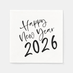 Serviette En Papier Joyeuse Année 2026 Script