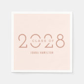 Serviette En Papier Joyeuse année EDITABLE COULEUR Graduation serviett (Devant)