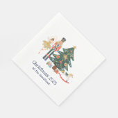 Serviette En Papier Joyeuse carte de Noël avec personnages Nutcracker (Coin)