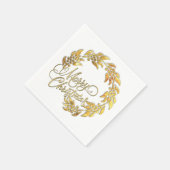 Serviette En Papier Joyeuse couronne de Noël (Coin)