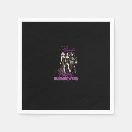 Serviette En Papier Joyeuse équipe de filles de Ghoul Summerween (Devant)