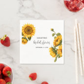 Serviette En Papier Joyeuse Fête de Mariage aux Tournesols (En situation)