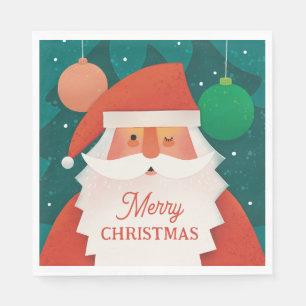 Serviette En Papier Joyeuse fête de Noël. Fête de Noël