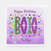 Serviette En Papier Joyeuse fête de Raya d'anniversaire (Devant)