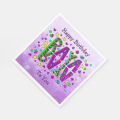 Serviette En Papier Joyeuse fête de Raya d'anniversaire (Coin)