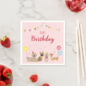 Serviette En Papier Joyeuse fête des chiens d'anniversaire (En situation)
