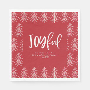 Serviette En Papier Joyeuse fête des fêtes de Noël