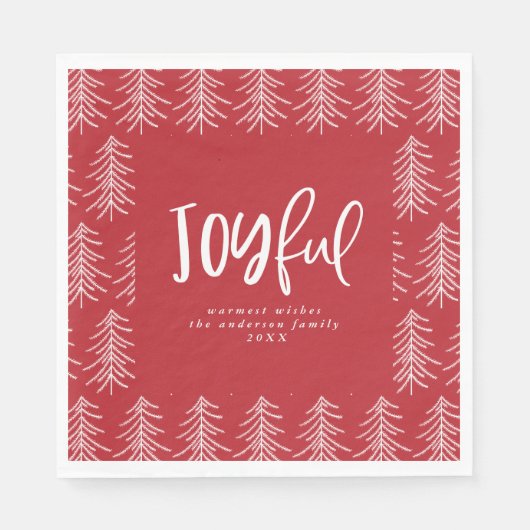 Serviette En Papier Joyeuse fête des fêtes de Noël (Devant)