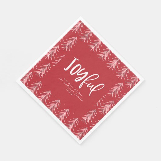Serviette En Papier Joyeuse fête des fêtes de Noël (Coin)