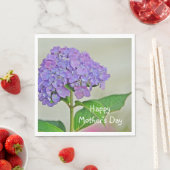 Serviette En Papier Joyeuse fête des mères Hydrangea (En situation)
