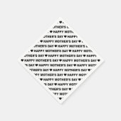 Serviette En Papier Joyeuse Fête des Mères Noir sur le Livre blanc Nap (Coin)