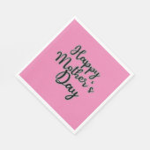 Serviette En Papier Joyeuse Fête des mères Pink Napkin (Coin)
