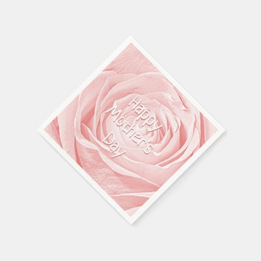 Serviette En Papier Joyeuse fête des mères Rose Rose photo Abstraite (Coin)