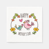 Serviette En Papier Joyeuse fête des mères | Serviette de table (Devant)