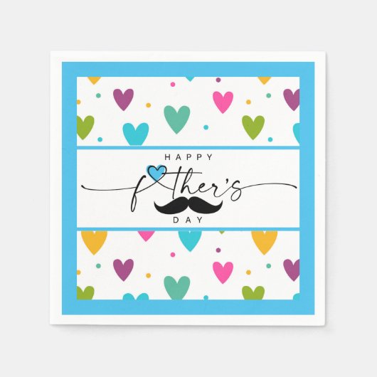 Serviette En Papier Joyeuse Fête des Pères (Devant)