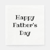 Serviette En Papier Joyeuse Fête des pères Party noir blanc serviettes (Devant)