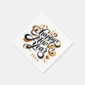 Serviette En Papier Joyeuse fête du Nouvel An ajouter date (Coin)