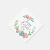 Serviette En Papier Joyeuse Fleur de Pâques (Coin)
