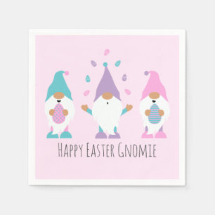 Serviette En Papier Joyeuse Gnomie de Pâques Jonglant des oeufs de Pâq