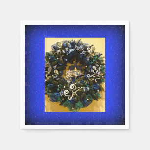 Serviette En Papier Joyeuse Hanoukka Wreath Joyeuse Fête juive
