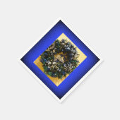 Serviette En Papier Joyeuse Hanoukka Wreath Joyeuse Fête juive (Coin)